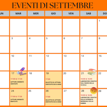 Calendario Eventi Settembre